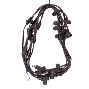 25'x25 Brown Candelabra Screw Base Socket String Set 2