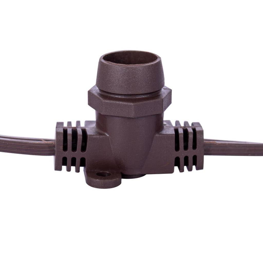 25'x25 Brown Candelabra Screw Base Socket String Set 1
