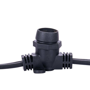 25'x25 Black Candelabra Screw Base Socket String Set 1