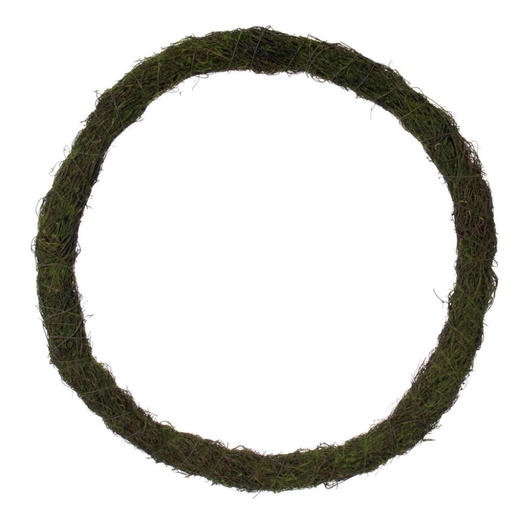 24" Mossy Circular Natural Twig Wreath 1