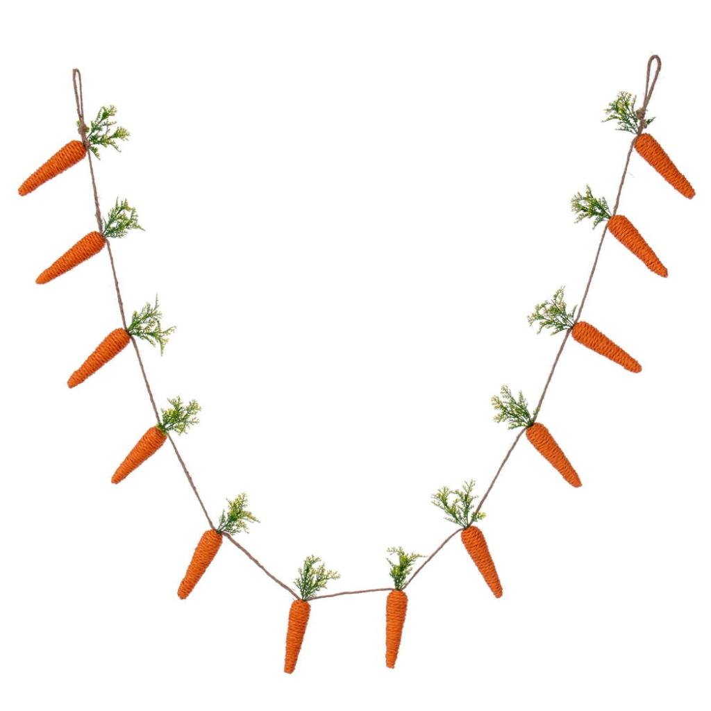 6' Carrot Jute Artificial Unlit Garland 1