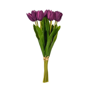 16" Plum Tulip Artificial Floral Arrangement (2 Pack) 1