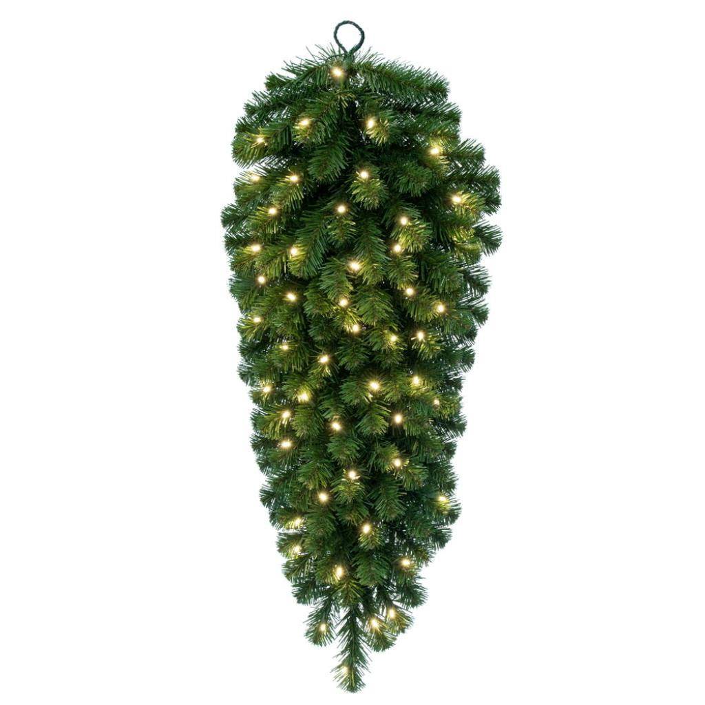 48" Deluxe Sequoia Pine 100 Light Warm White Artificial Christmas Teardrop 1