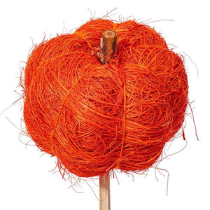 20" Orange Coconut Coir Pumpkin Stem (12 Pack) 2