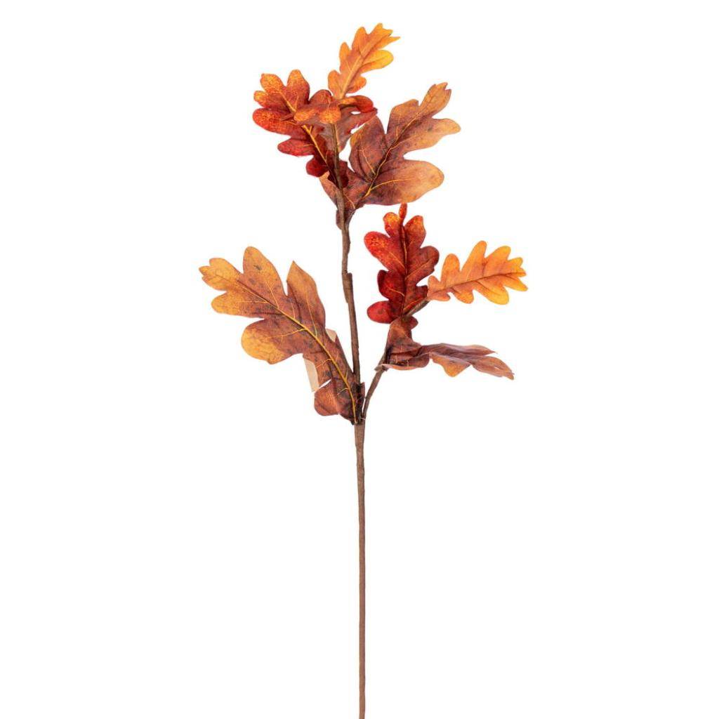 30" Orange Autumn Oak Leaf Spray (4 Pack) 1
