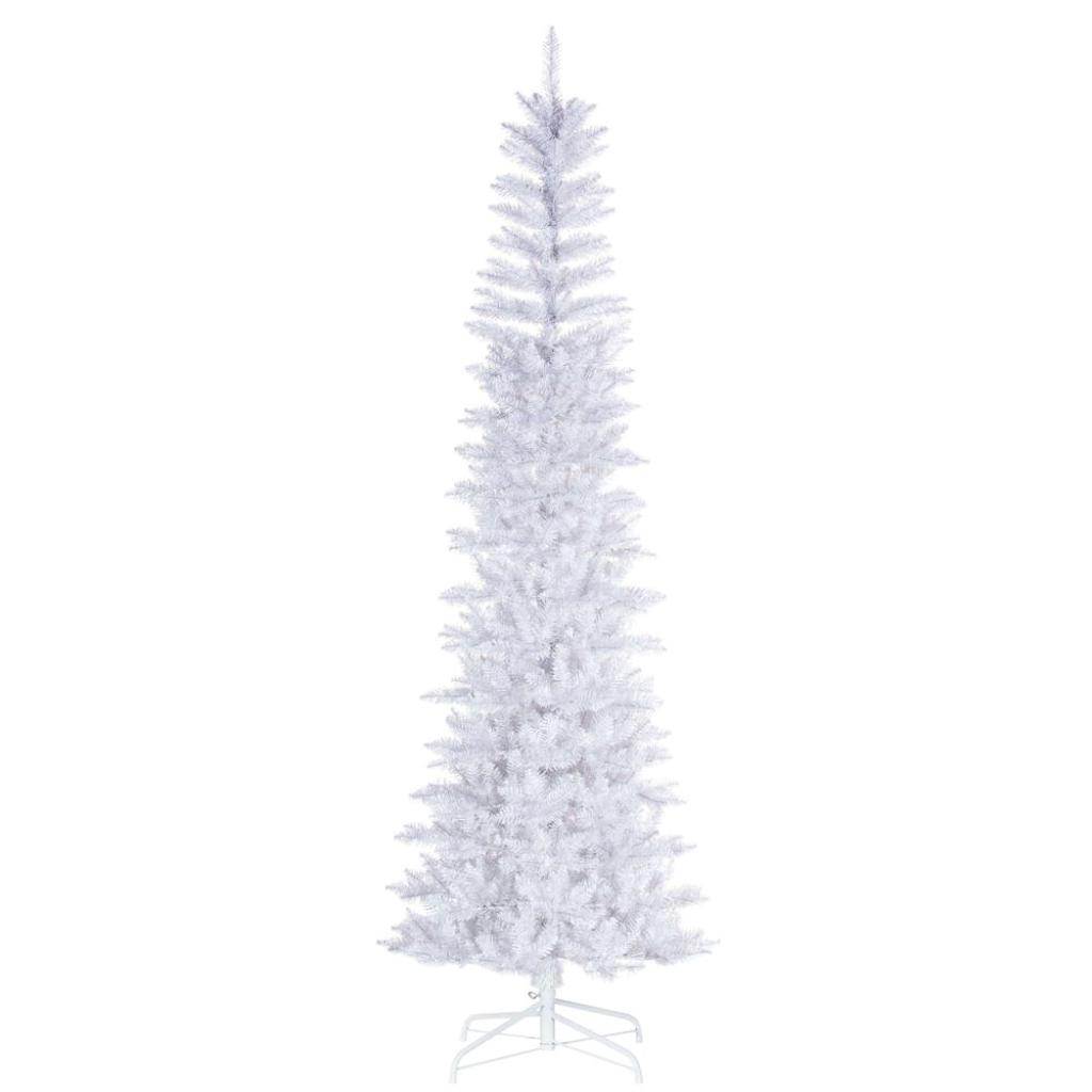 7.5' x 32" White Pencil Unlit Artificial Christmas Tree 1