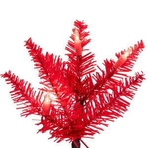 9.5' x 42 Red Pencil DuraLit 700 Red Light Artificial Christmas Tree 2