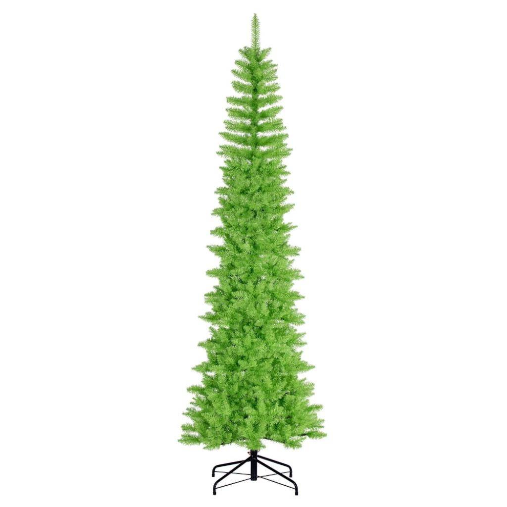 8.5' x 38" Lime Pencil Unlit Artificial Christmas Tree 1