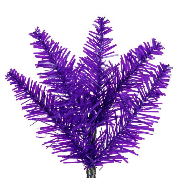 9.5' x 42" Purple Pencil Unlit Artificial Christmas Tree 2