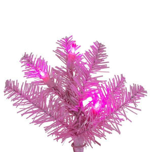 8.5' x 38" Pink Pencil DuraLit 600 Blue Lights Artificial Christmas Tree 2