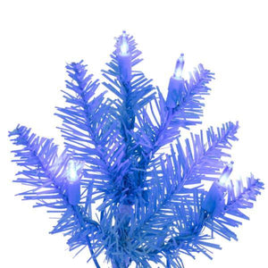 8.5' x 38" Sky Blue Pencil DuraLit 600 Blue Lights Artificial Christmas Tree 2