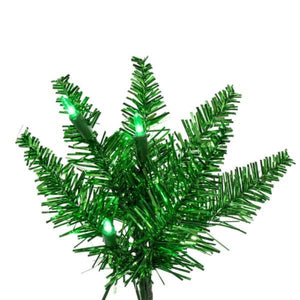 8.5' x 38" Green Pencil DuraLit 600 Red Lights Artificial Christmas Tree 2