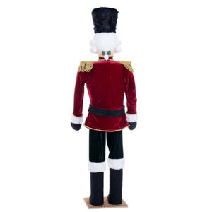 6' Red Velvet Standing Nutcracker Doll 2