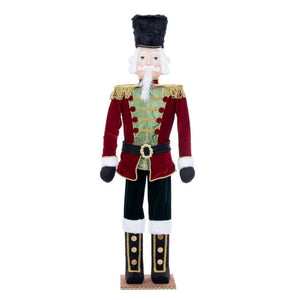 6' Red Velvet Standing Nutcracker Doll 1