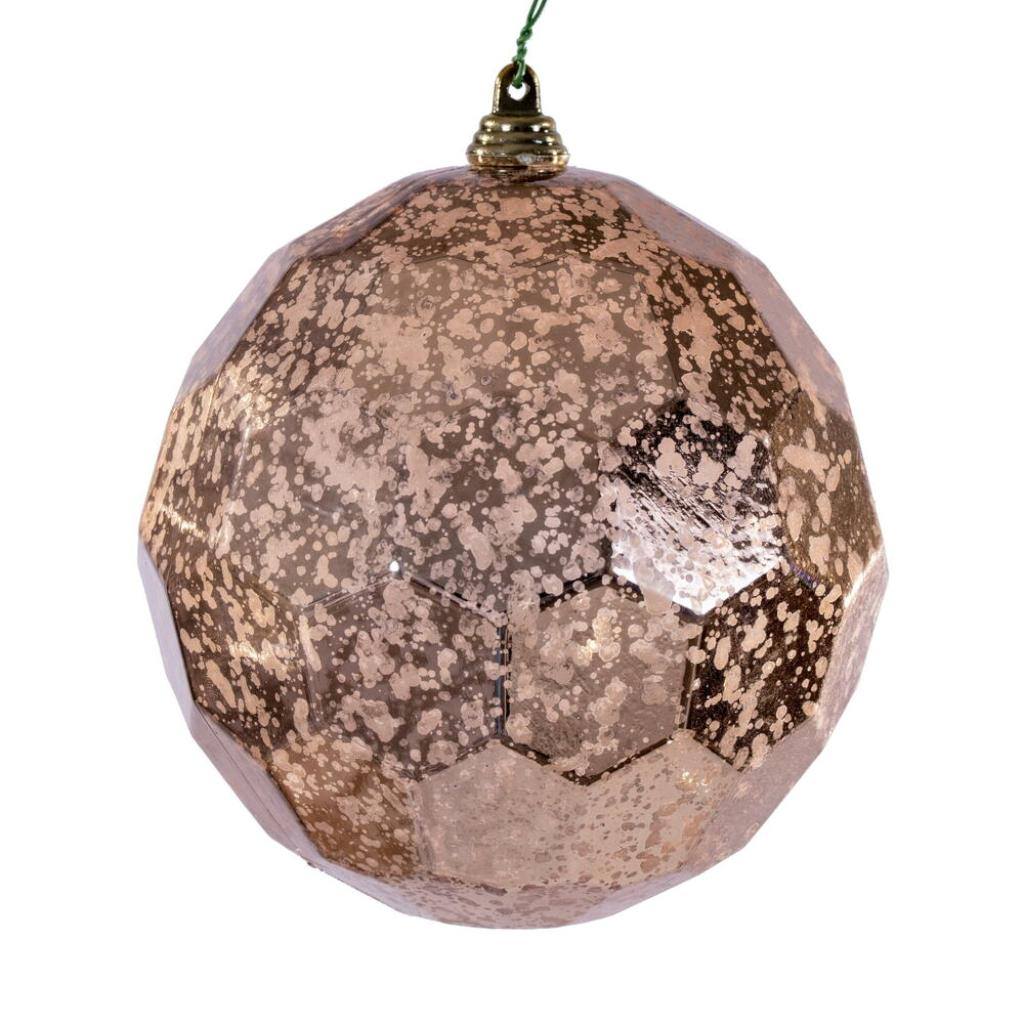 4.75" Rose Gold Diamond Mercury Christmas Ornament (4 Pack) 1