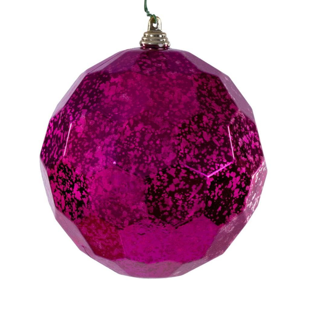 4.75" Fuchsia Honeycomb Mercury Christmas Ornament (4 Pack) 1