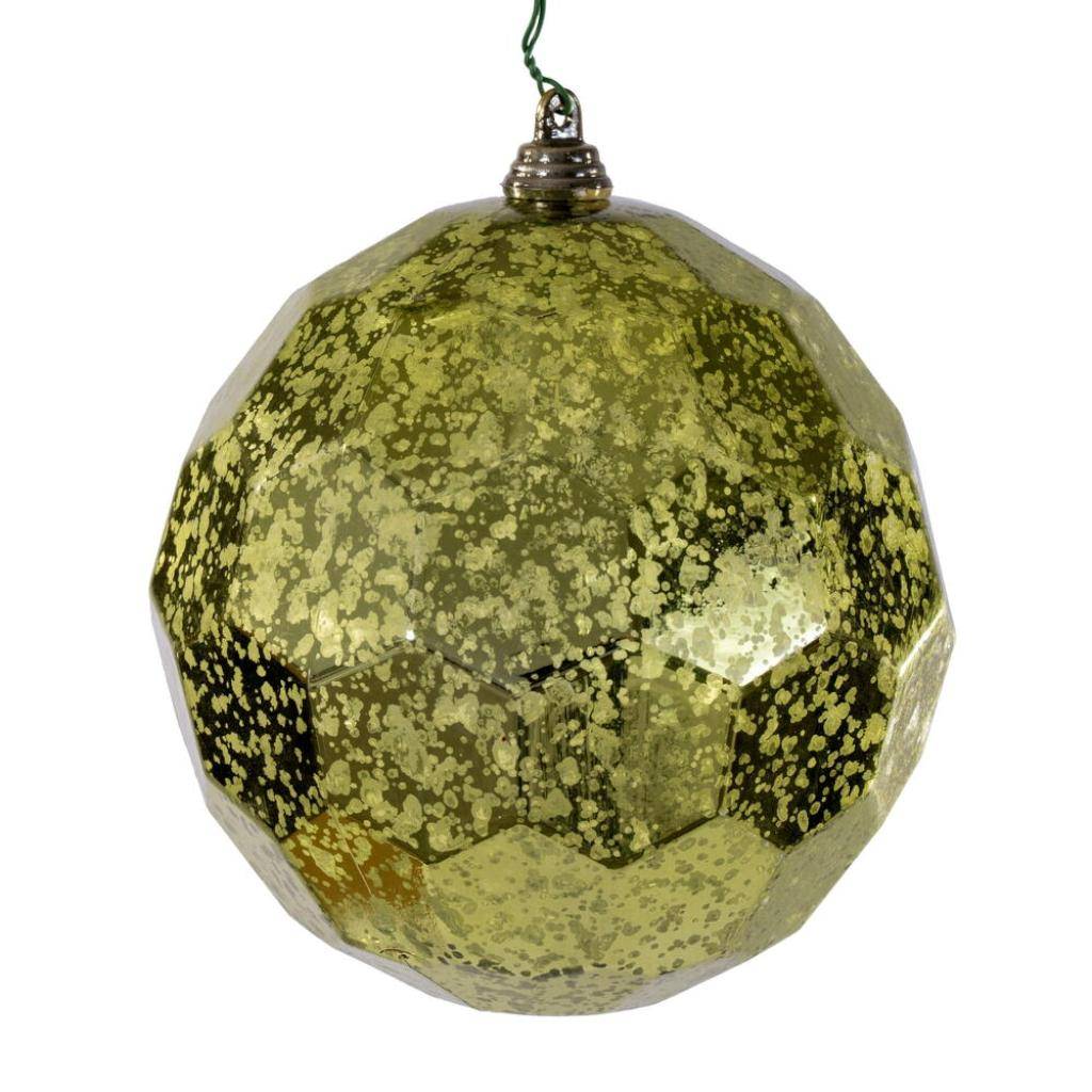 4.75" Lime Honeycomb Mercury Christmas Ornament (4 Pack) 1