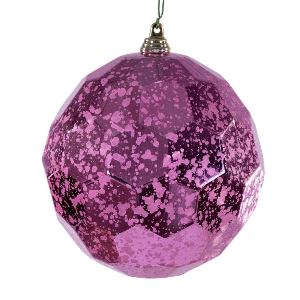 4.75" Pink Honeycomb Mercury Christmas Ornament (4 Pack) 1