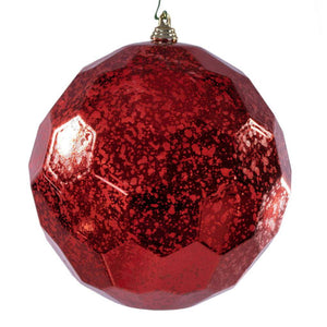 6" Red Honeycomb Mercury Christmas Ornament (2 Pack) 1