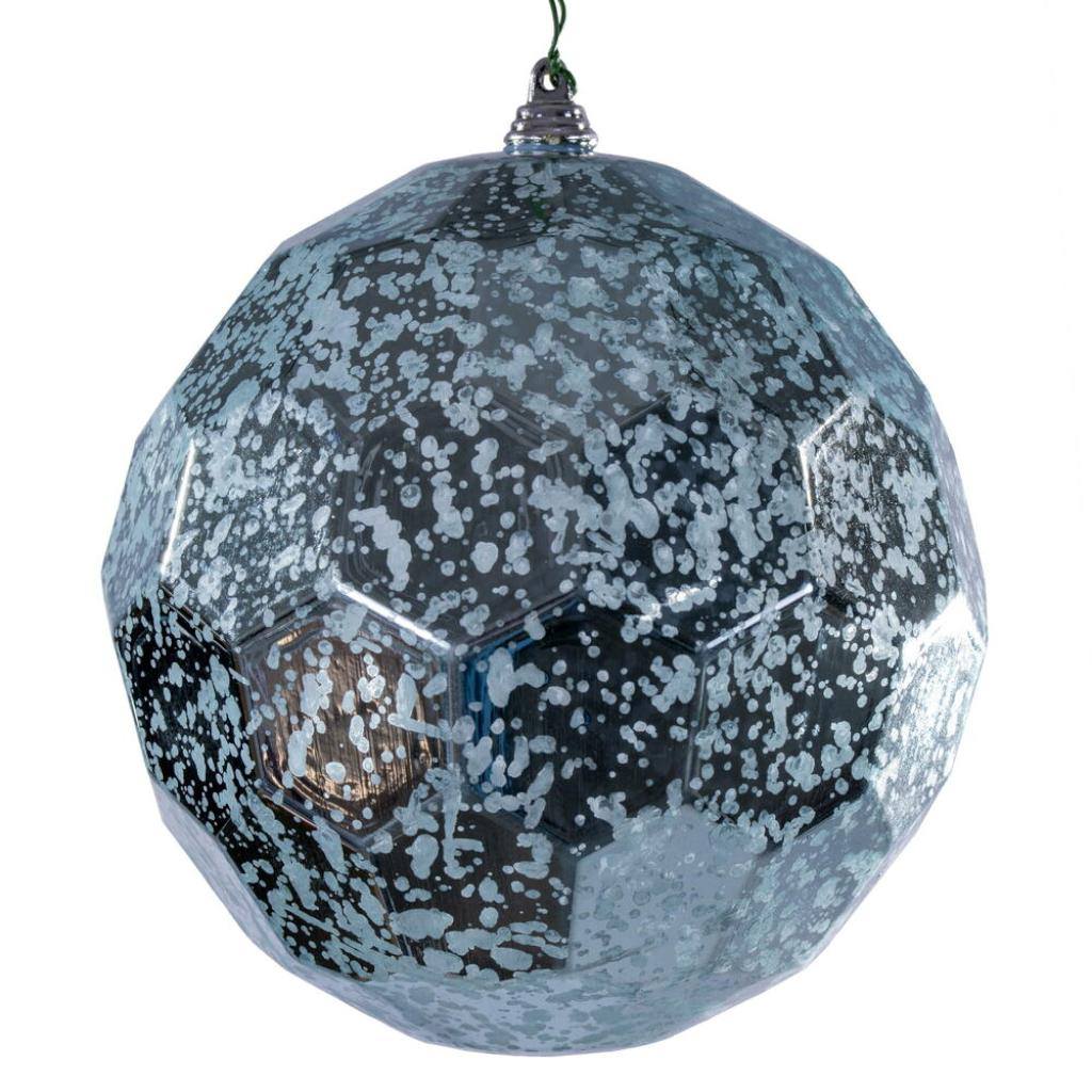 6" Baby Blue Honeycomb Mercury Christmas Ornament (2 Pack) 1