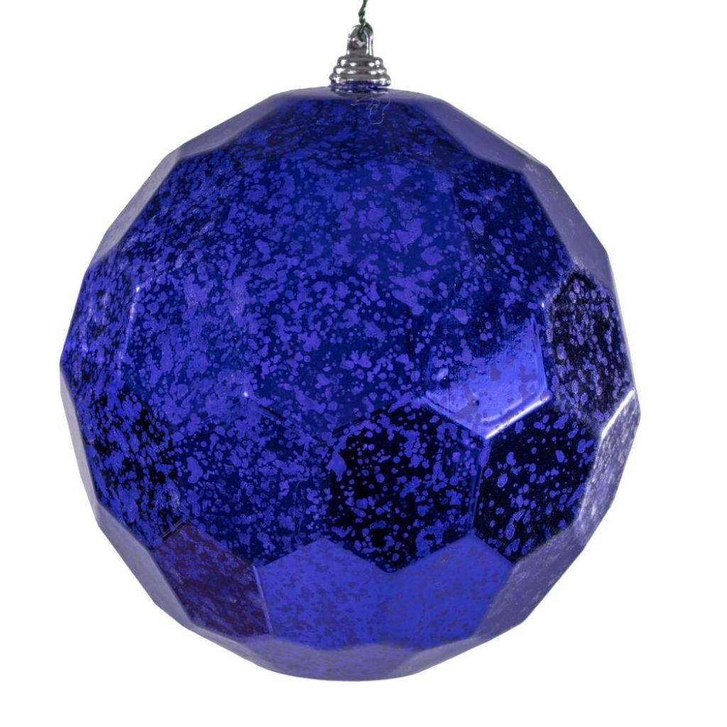 6" Purple Honeycomb Mercury Christmas Ornament (2 Pack) 1