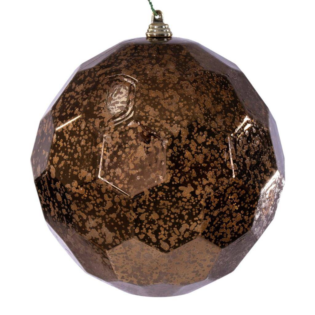 6" Mocha Honeycomb Mercury Christmas Ornament (2 Pack) 1