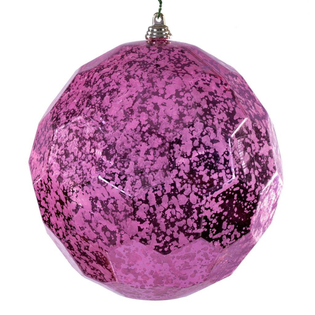 6" Pink Honeycomb Mercury Christmas Ornament (2 Pack) 1