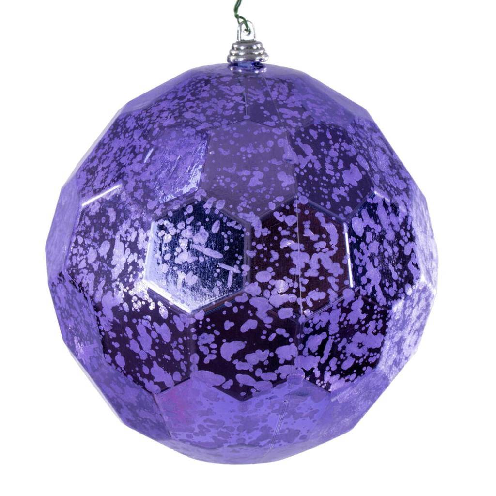6" Lavender Honeycomb Mercury Christmas Ornament (2 Pack) 1
