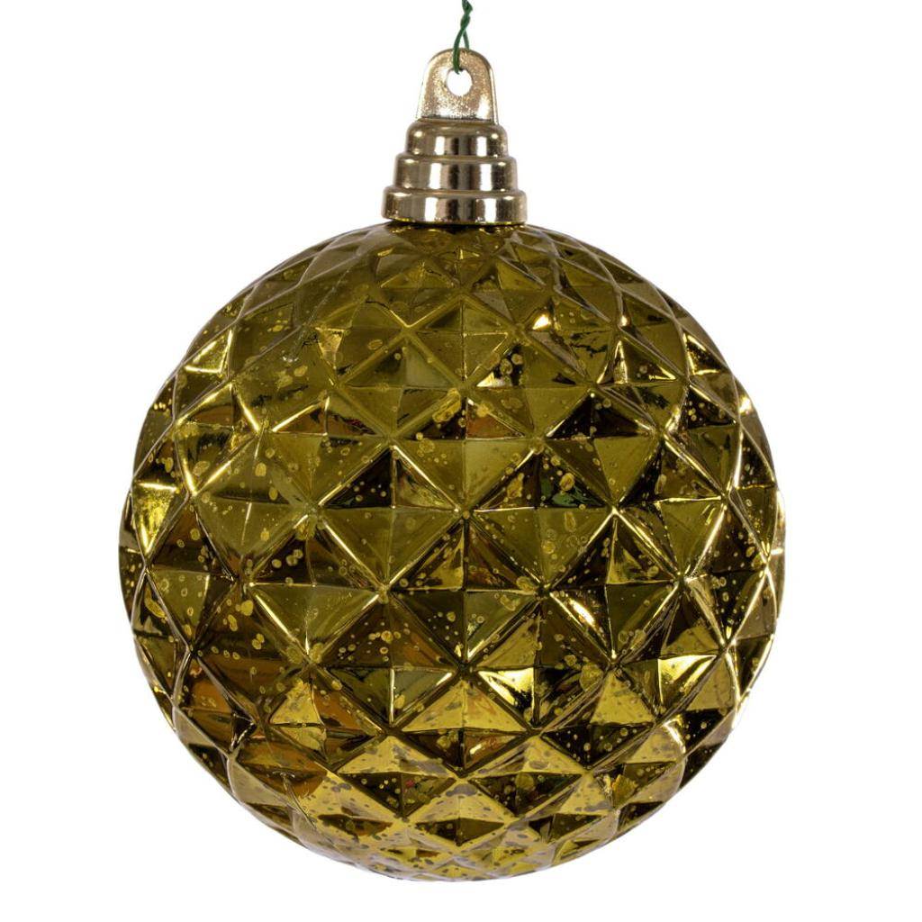 4.75" Olive Diamond Mercury Christmas Ornament (4 Pack) 1