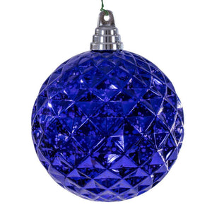 4.75" Purple Diamond Mercury Christmas Ornament (4 Pack) 1