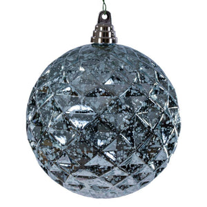 6" Baby Blue Diamond Mercury Christmas Ornament (2 Pack) 1