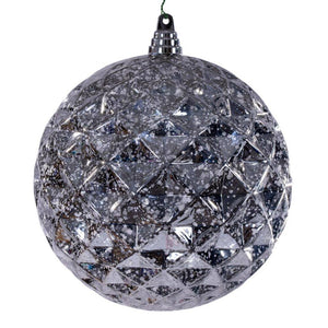 8" Silver Diamond Mercury Christmas Ornament 1