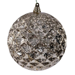 8" Champagne Diamond Mercury Christmas Ornament 1