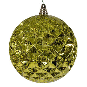 8" Lime Mirror Diamond Christmas Ornament 1