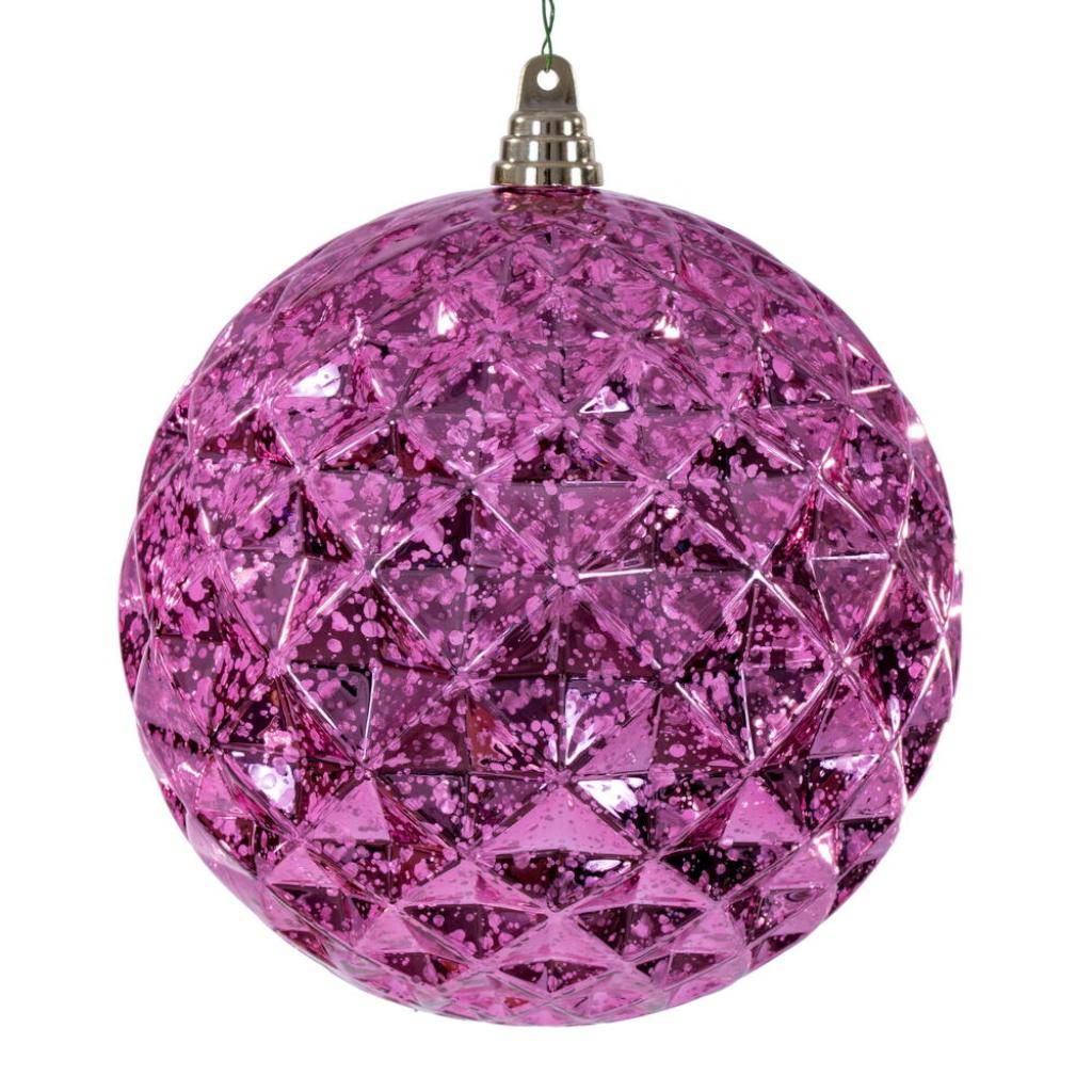 8" Pink Diamond Mercury Christmas Ornament 1