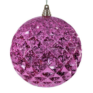 8" Pink Diamond Mercury Christmas Ornament 1