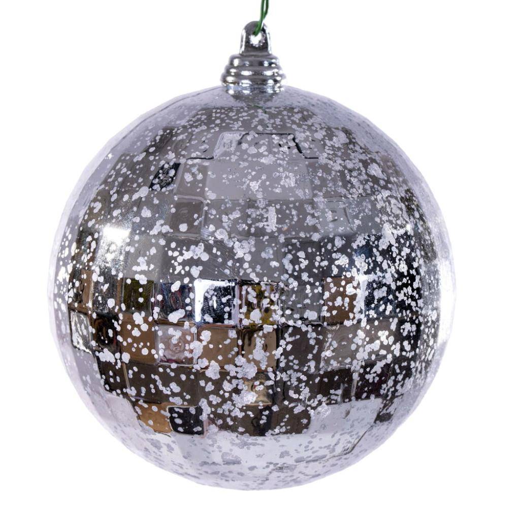 4" Silver Mirror Mercury Christmas Ornament (6 Pack) 1