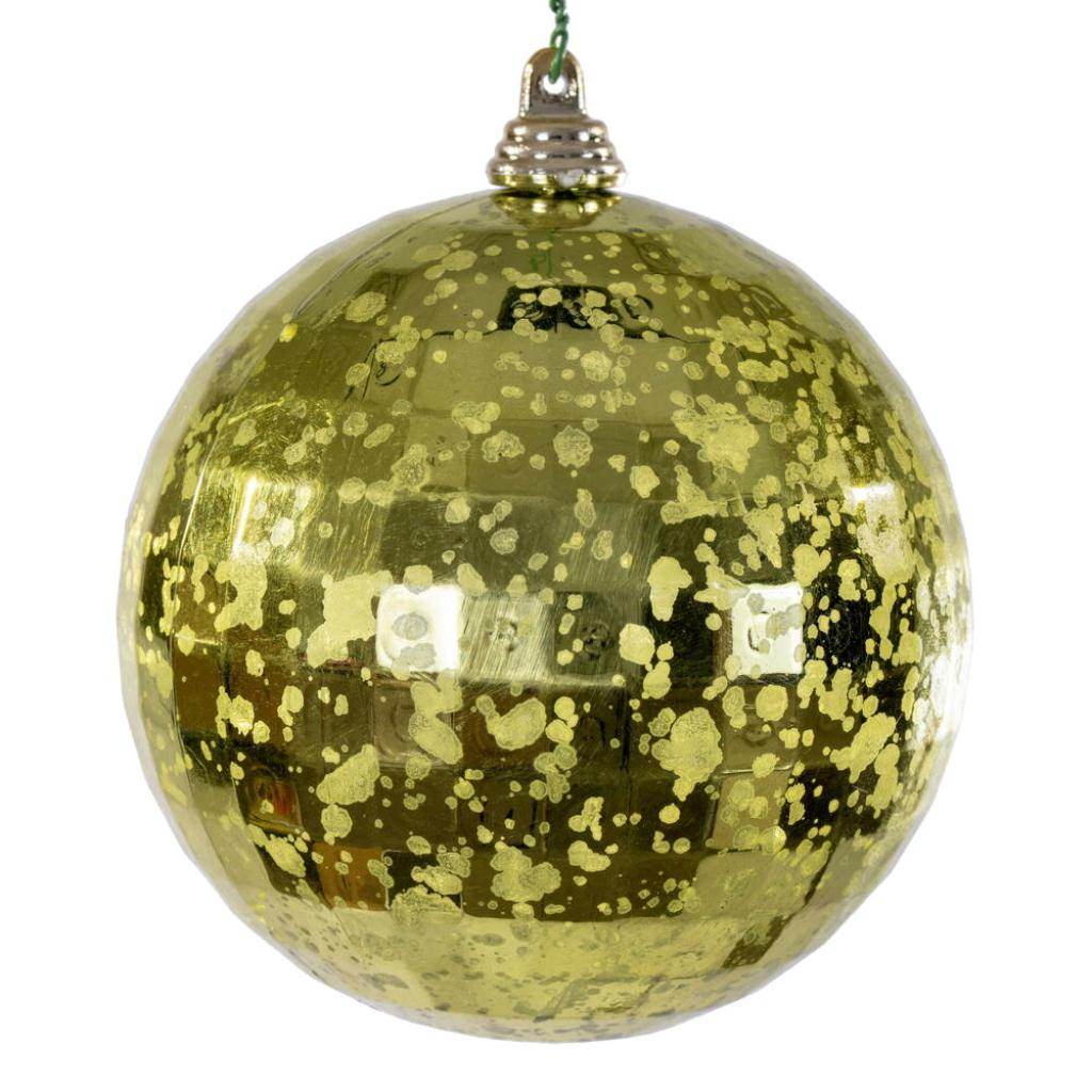 4" Lime Mirror Mercury Christmas Ornament (6 Pack) 1