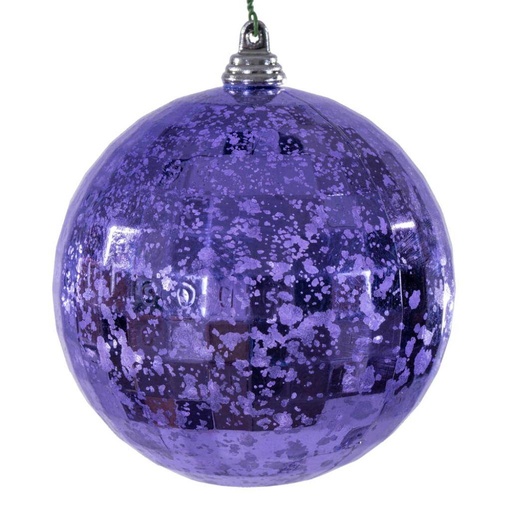 4" Lavender Mirror Mercury Christmas Ornament (6 Pack) 1