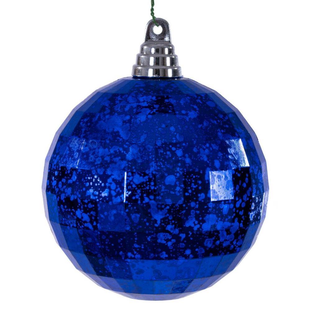 4.75" Blue Mirror Mercury Christmas Ornament (4 Pack) 1