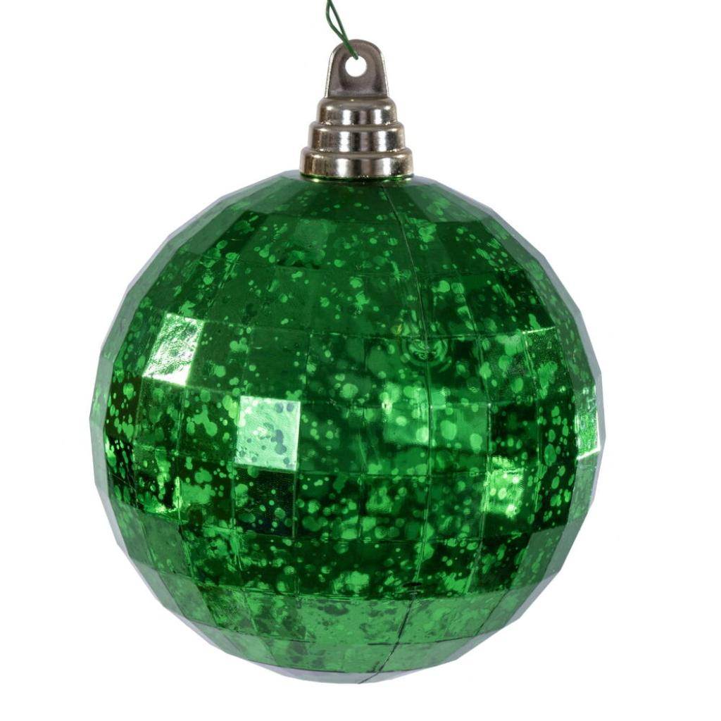 4.75" Green Mirror Mercury Christmas Ornament (4 Pack) 1
