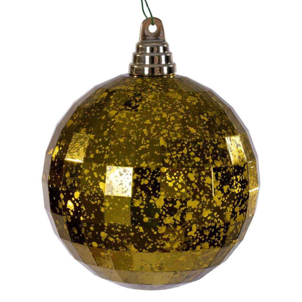 4.75" Olive Mirror Mercury Christmas Ornament (4 Pack) 1