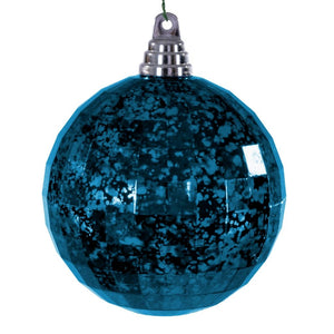 4.75" Midnight Blue Mirror Mercury Christmas Ornament (4 Pack) 1