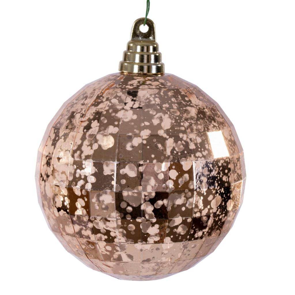 4.75" Rose Gold Mirror Mercury Christmas Ornament (4 Pack) 1