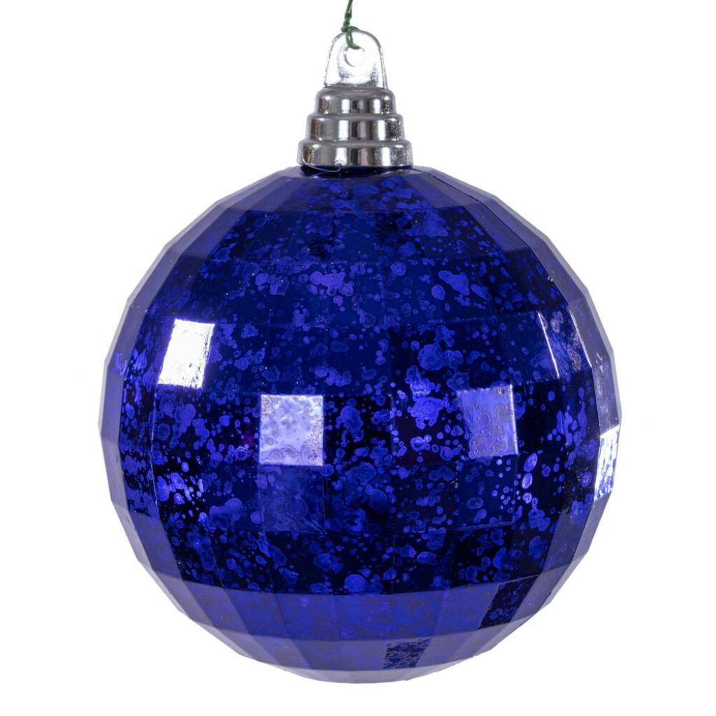 4.75" Purple Mirror Mercury Christmas Ornament (4 Pack) 1