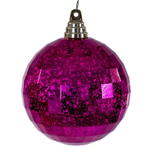 4.75" Fuchsia Mirror Mercury Christmas Ornament (4 Pack) 1
