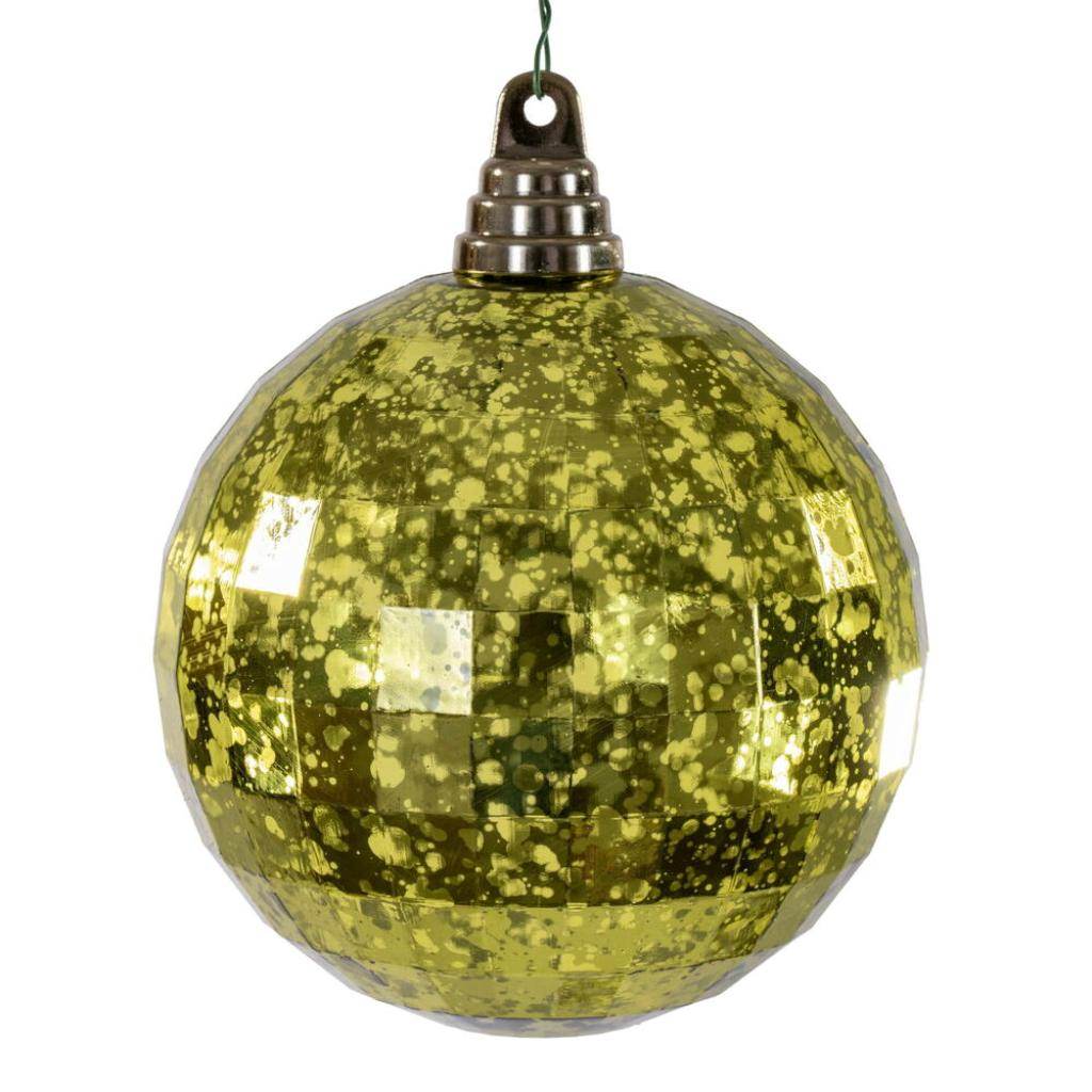 4.75" Lime  Mirror Mercury Christmas Ornament (4 Pack) 1