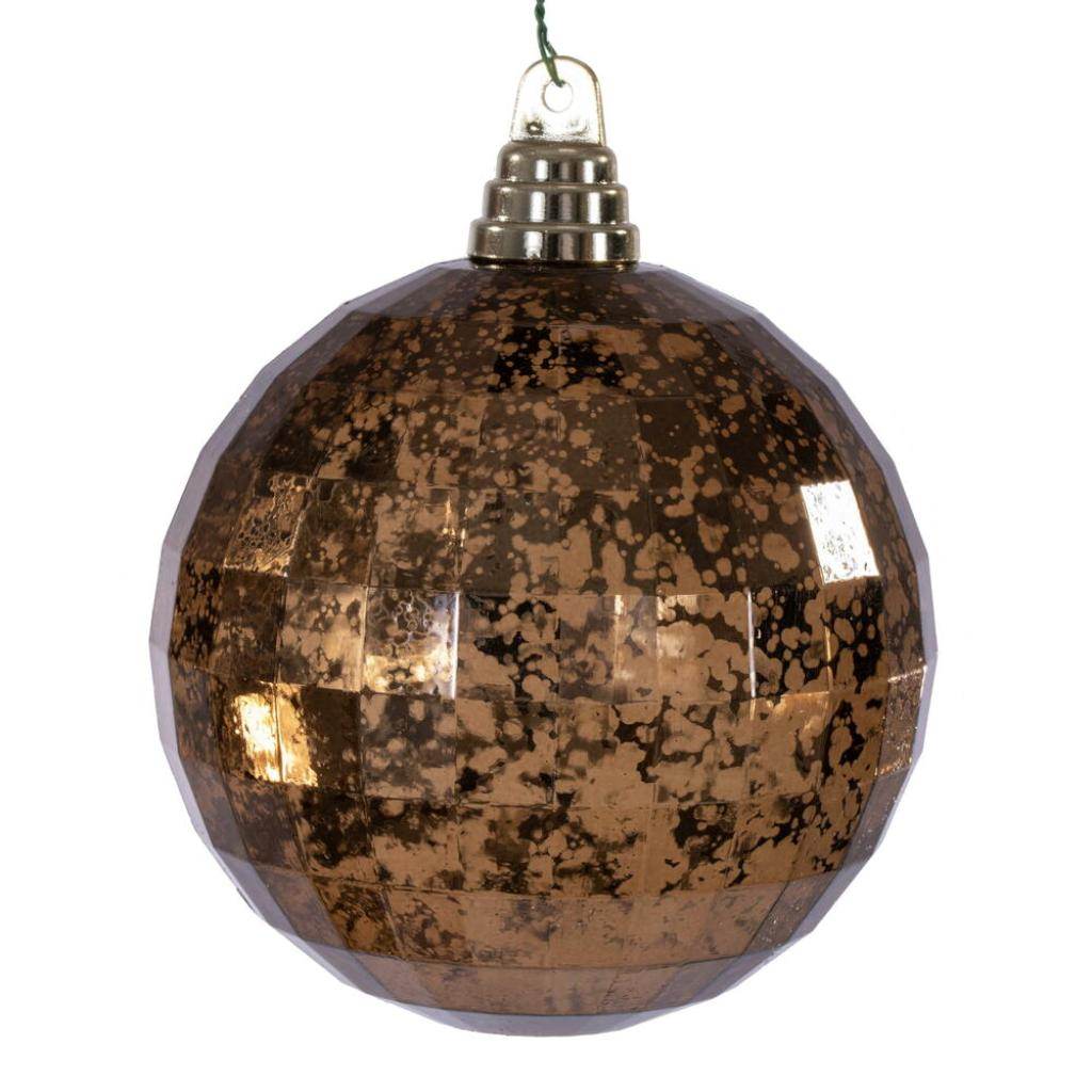 4.75" Mocha Mirror Mercury Christmas Ornament (4 Pack) 1