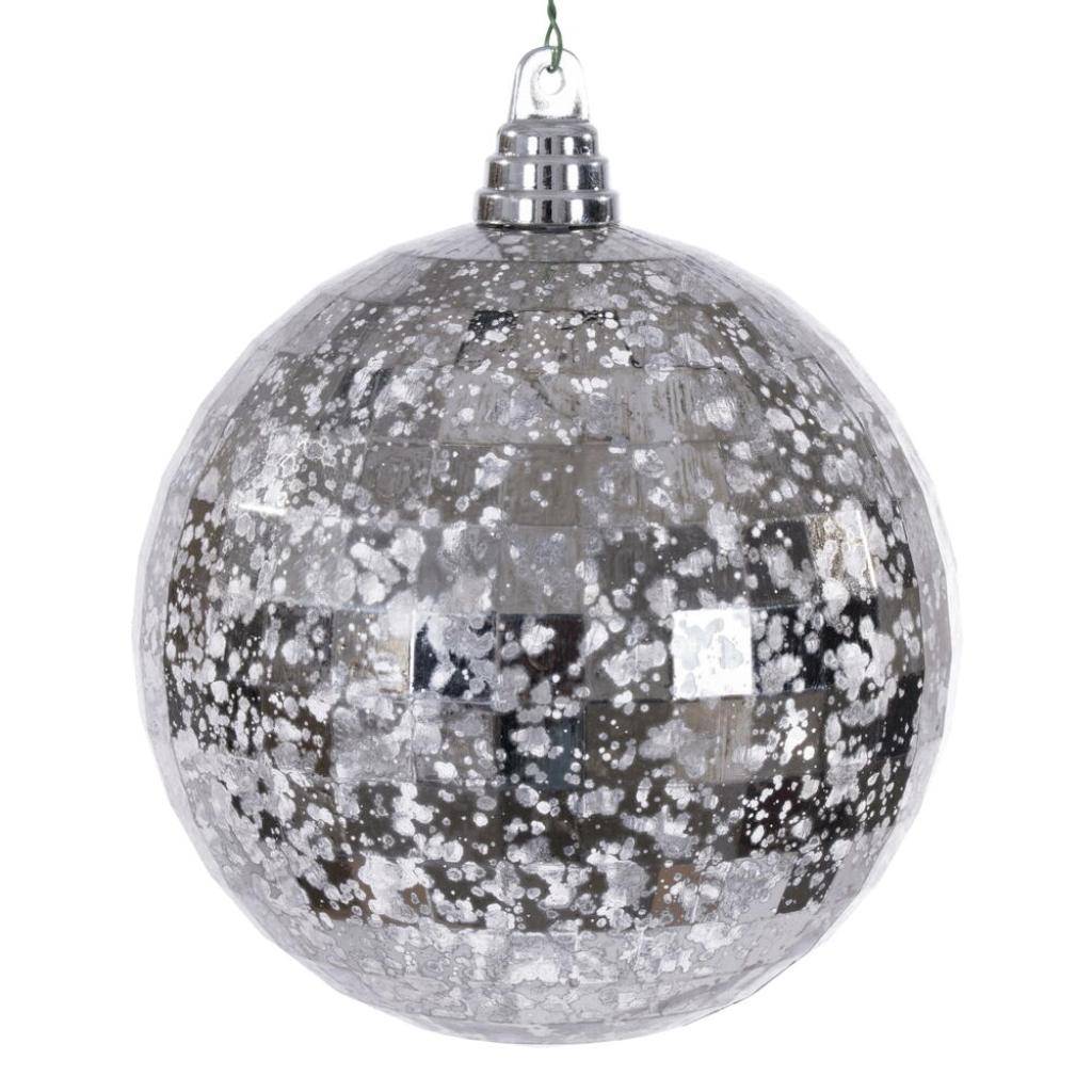 6" Silver Diamond Mercury Christmas Ornament (2 Pack) 1