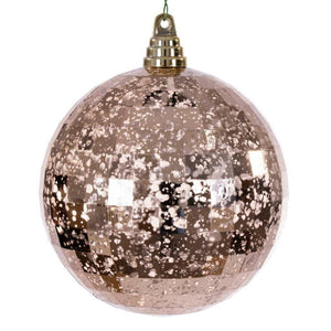 6" Rose Gold Mirror Mercury Christmas Ornament (2 Pack) 1